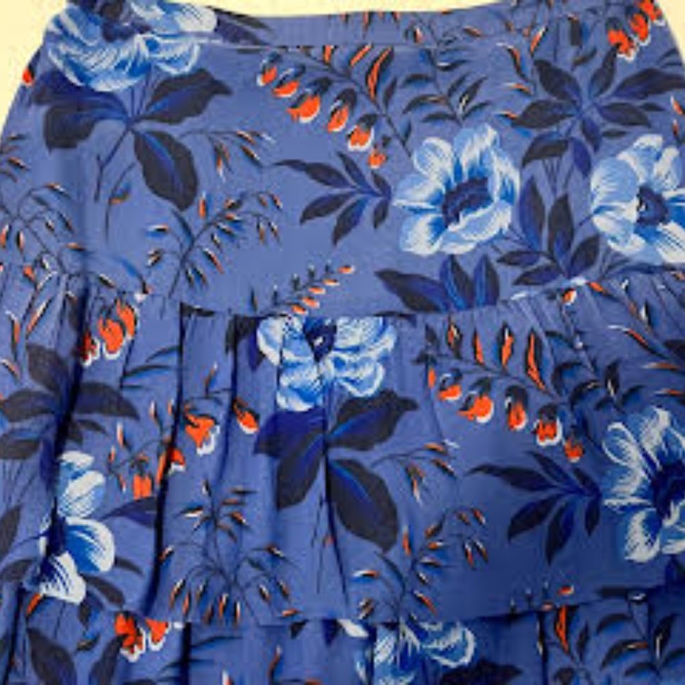 Flowery work skirt